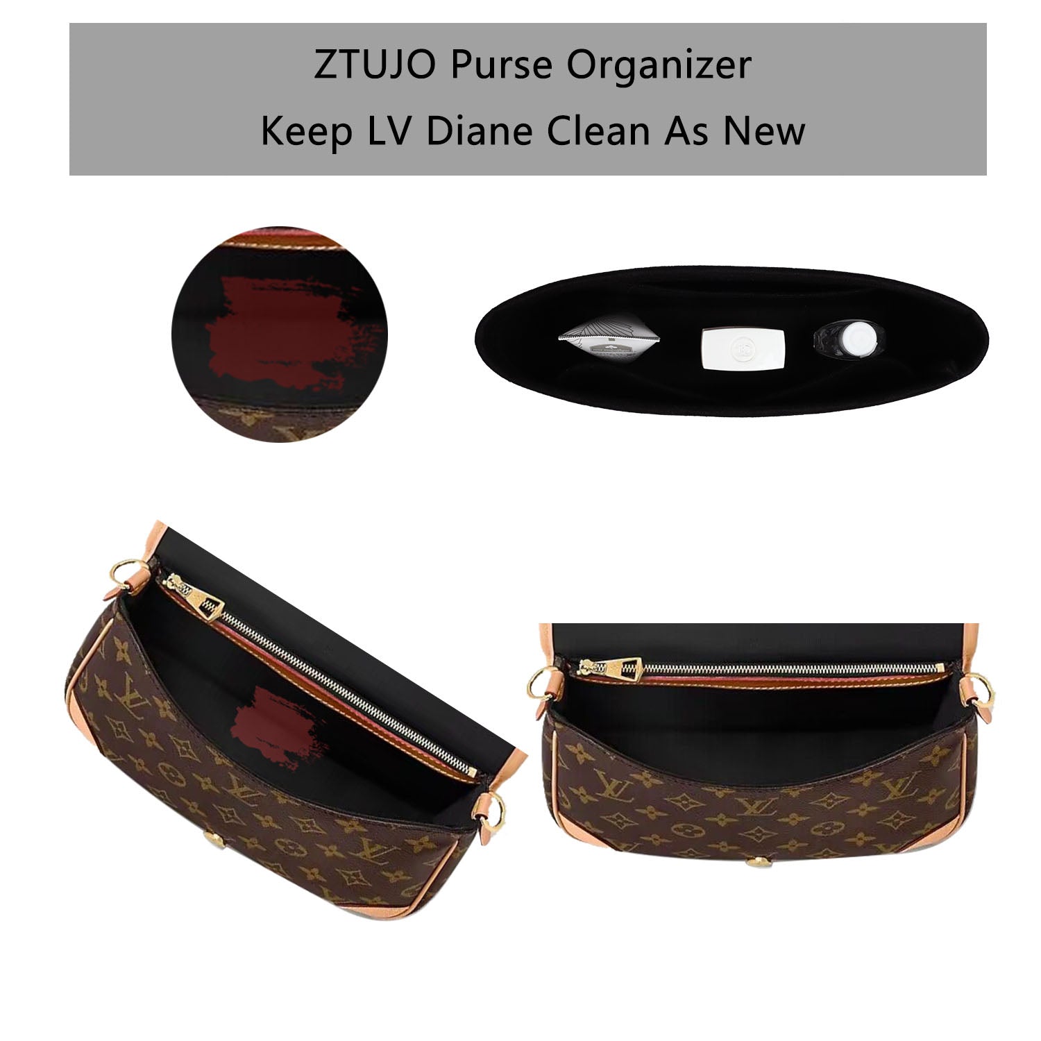 Premium High end version of Purse Organizer specially for LV Diane
