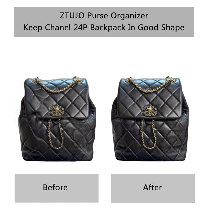 chanel leather backpack replica Premium High end version of Purse Organizer specially For Chanel 24P Backpack For Chanel 24P Backpack / Black