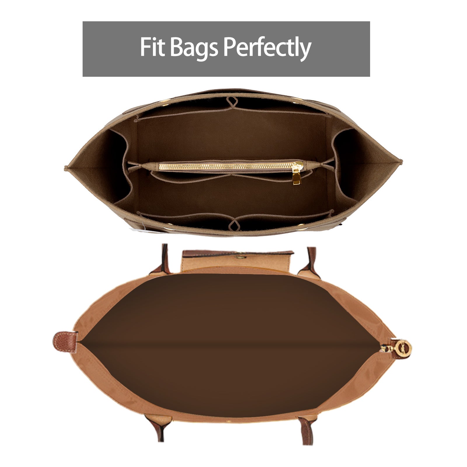 ZTUJO Purse Organizer Insert for le pliage, Compatible with