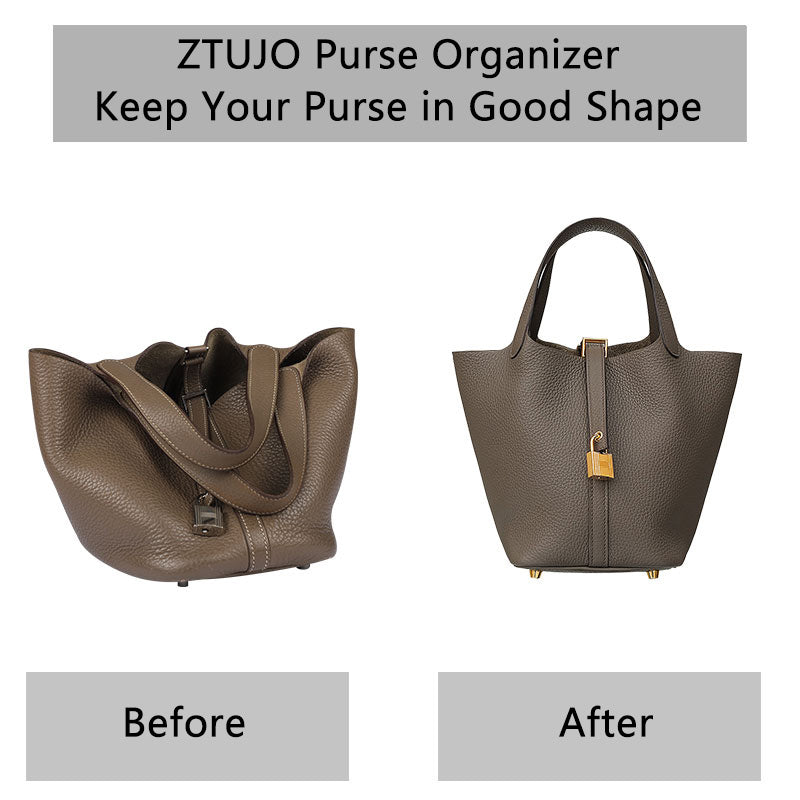 DGAZ Purse Organizer Silky Smooth,Silk,Luxury Handbag Tote in Bag Shapers,  Women- Fits picotin18/22Bags (Etoupe grey, PC22) - Yahoo Shopping