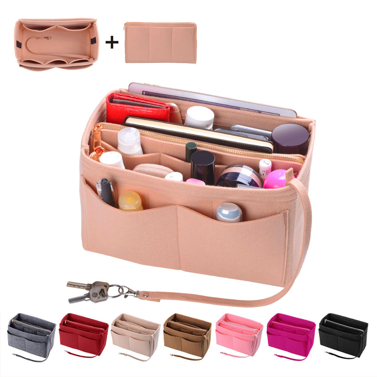 Purse Organizer Insert ZTUJO (7 Sizes) Felt Bag Shaper For