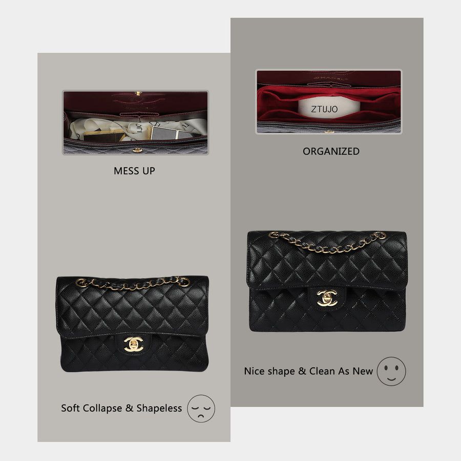 Top Premium High End Version Material of Purse Organizer Specially for  Chanel CF Small / Medium / Jumbo