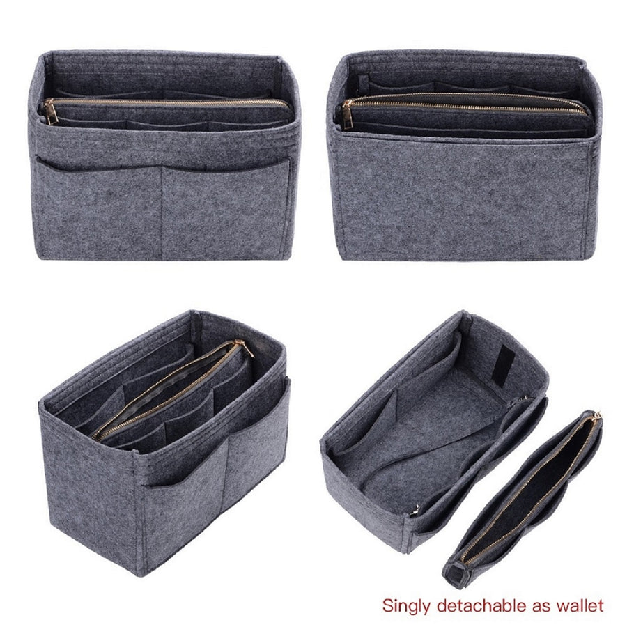 Handbag Insert-Organizer Tote Grey