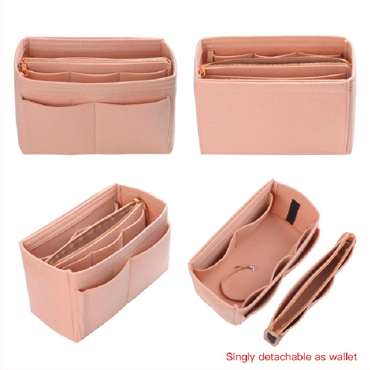 MEDIUM hotsell PINK felt bag organizer