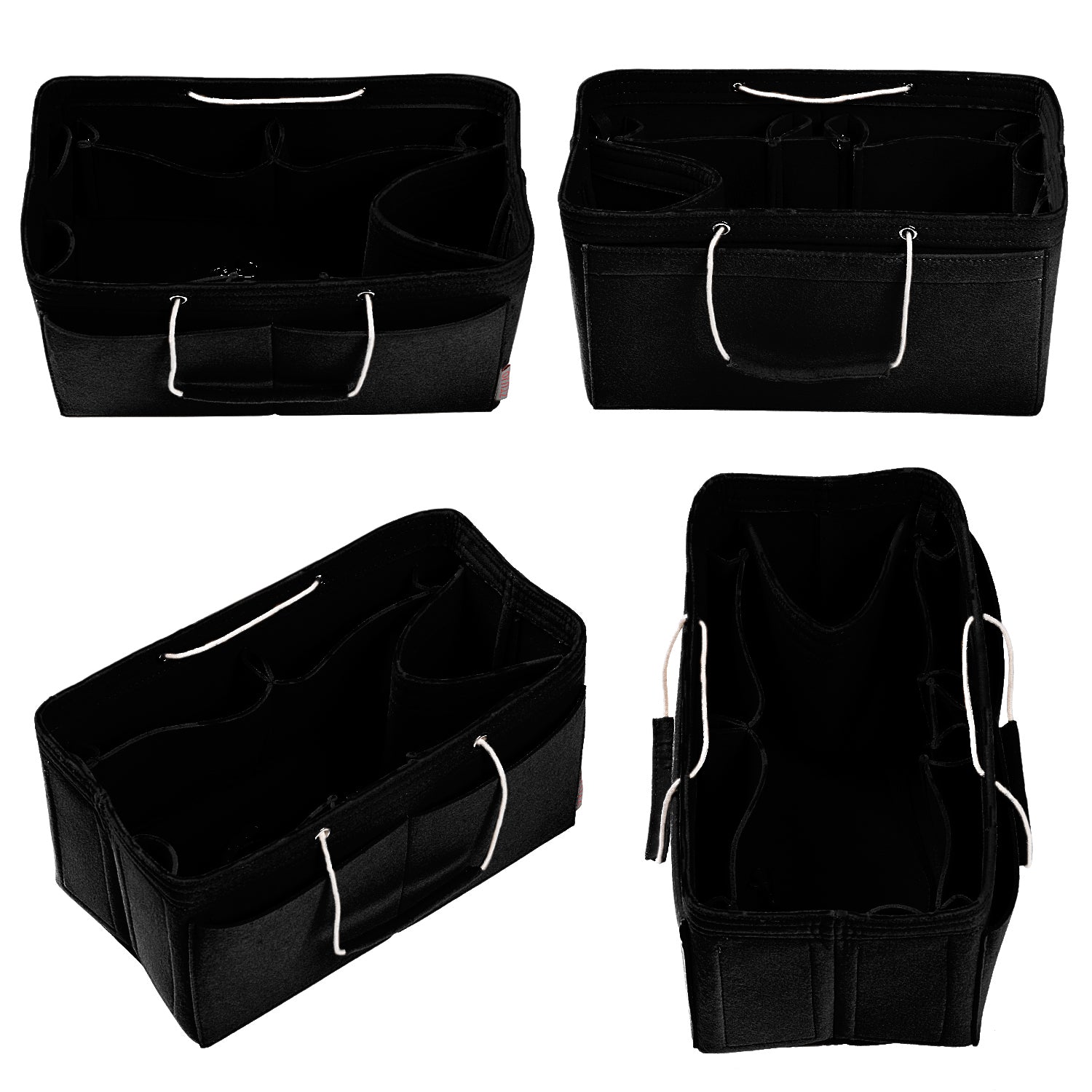 Ztujo Multi-Pocket Felt Handbag Organizer with Handles, Bag In Bag For Handbag Purse Organizer