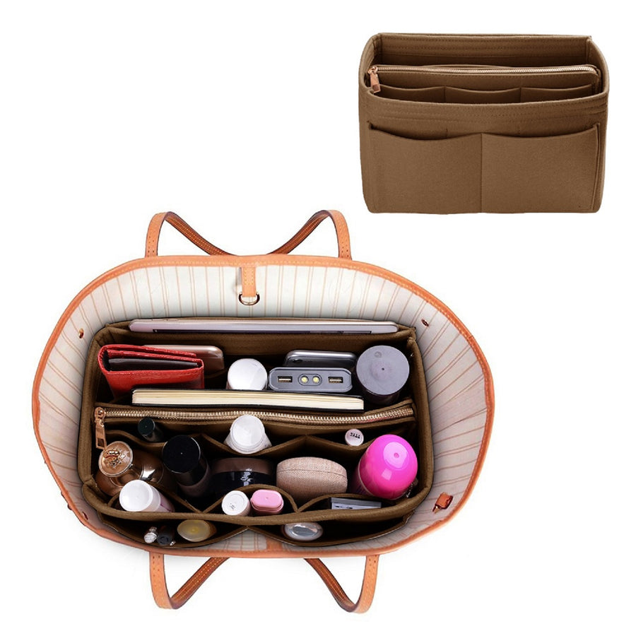 Bag and Purse Organizer with middle compartments in Blush Pink for Louis  Vuitton Neverfull