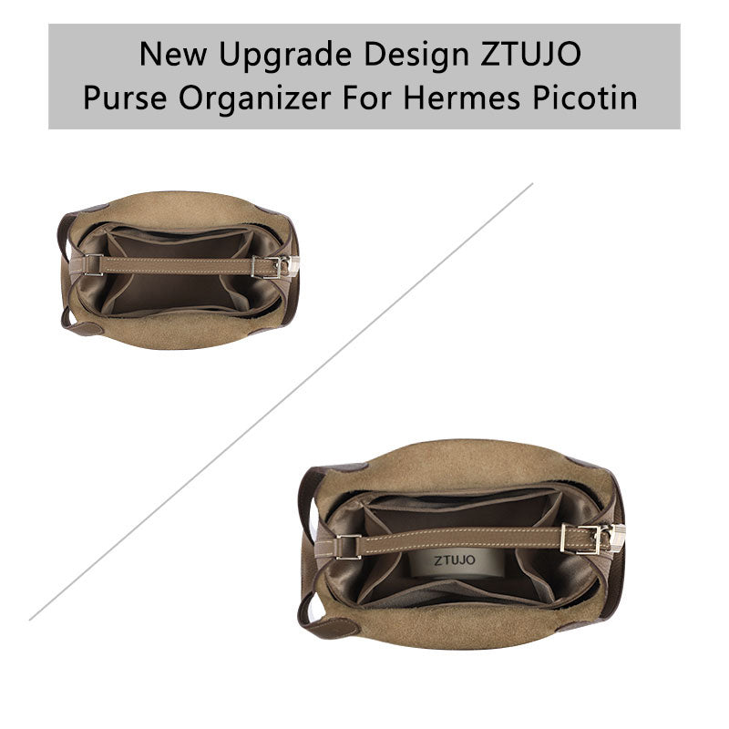  ZTUJO Picotin 18 Organizer Hermes, Picotin bag insert, Luxury  Purse Organizer Insert Silky Smooth Fits picotin 22 Bags (Brown) : Clothing,  Shoes & Jewelry