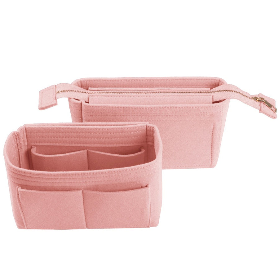 Purse Organizer,Bag Organizer,Insert purse organizer with 2 packs in one  set fit LV NeoNoe Noé Series perfectly (Brush Pink)