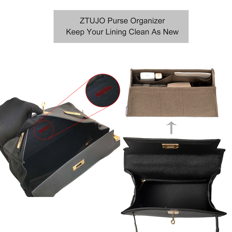 Purse Bling Exclusive Zippered Purse Organizer Insert - Extra Jumbo -