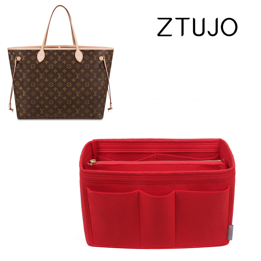ZTUJO Premium High End Version of Purse Organizer Specially for LV Neverfull PM / mm / GM, Women's, Size: Fit LV Neverfull GM, Red